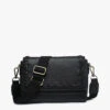 Black Francesca Whipstitch Crossbody
