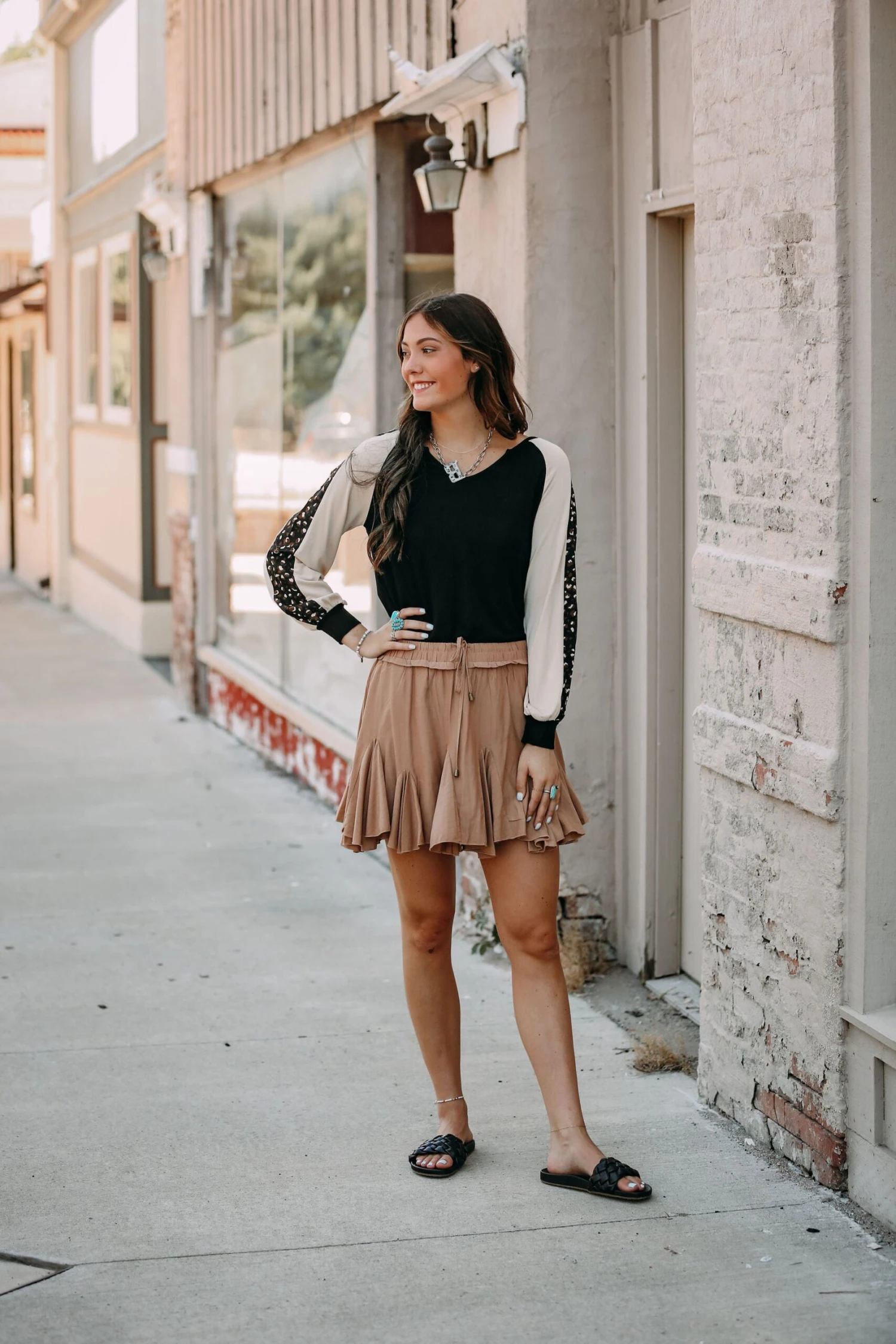 Tan Ruffle Skirt - Image 5