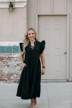 Dax Black Midi Dress