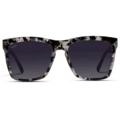 White Tortoise/Black Lens Sunglasses