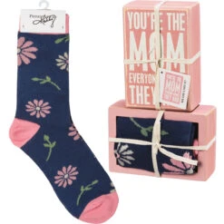Mom Box Sign & Sock Set