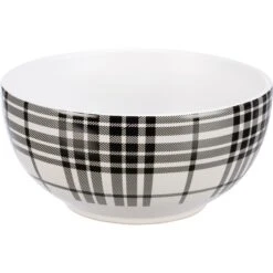 Black Plaid Bowl