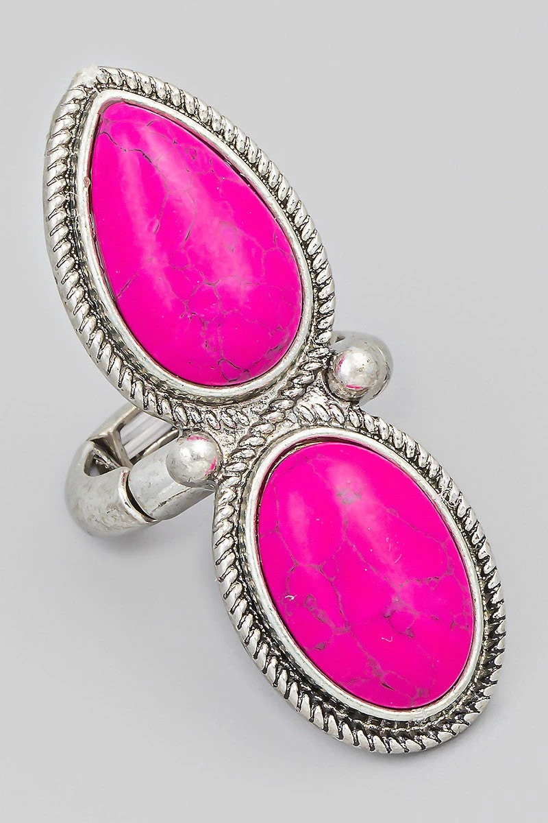 Fuschia Double Semi Ring