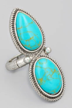 Turquoise Double Semi Ring