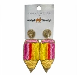 Pencil Beaded Earring