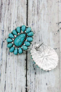 Turquoise Concho Earring