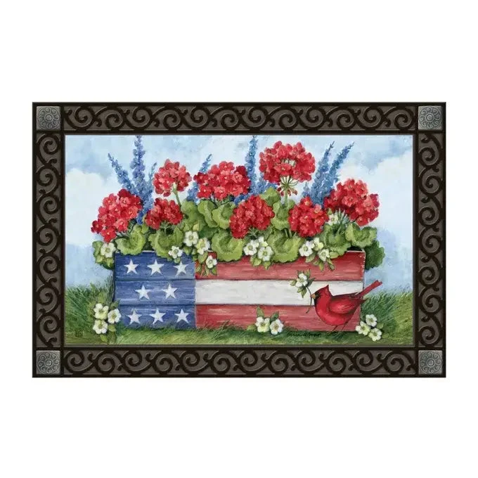 Patriotic Planter Door Mat