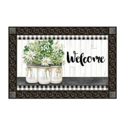 Farmhouse Daisies Door Mat