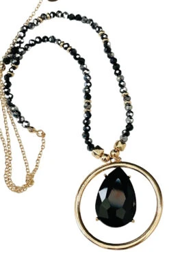 Black Drop Necklace