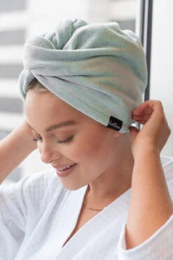Hair Towel Twist- Mint