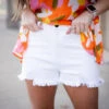 Hazel White Shorts