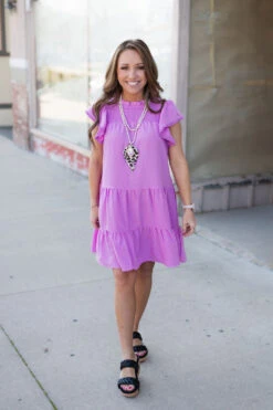 Violet Trim Dress