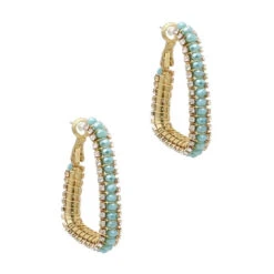 Mint Crystal Sqa Hoop