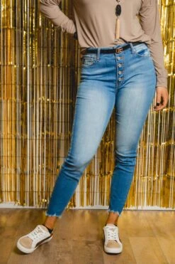 Hailey Light Button Denim