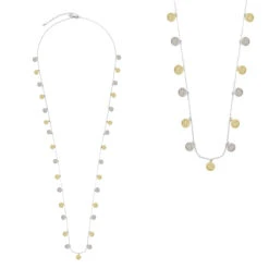 Silver & Gold Disc Chain Necklace