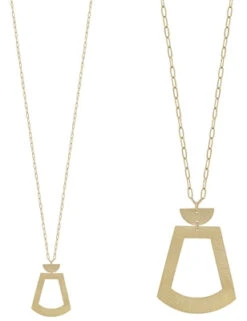Gold Geometric Metal Necklace