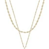 Gold Circle Dapped Necklace
