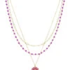 Hot Pink Flower Necklace