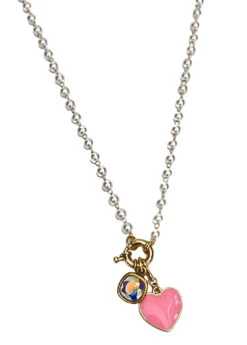 Pink Lock Necklace