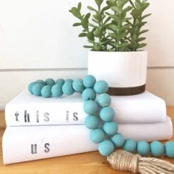 Beaded Garland- Robins Egg Blue
