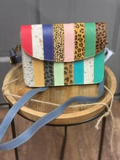 Red Flora Patchwork Leather Crossbody