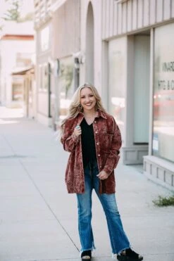 Rust Cal Corduroy Button Up