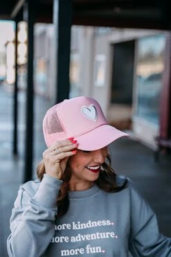 Pink Heart Trucker
