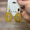Mustard Oval Earring