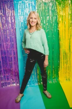 Girls Girls Black Leather Legging!