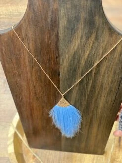 Sky Blue Tassel Necklace