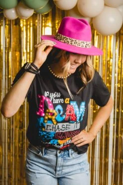 Genuine Wool Hat- Fuschia