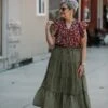 Olive Flowy Skirt!