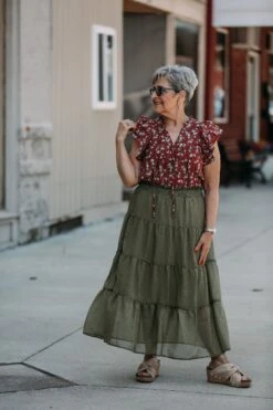 Olive Flowy Skirt!