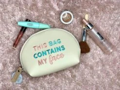 Contains My Face Cosmetic Bag