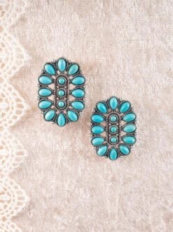 Turquoise Garden Glimmers Stud