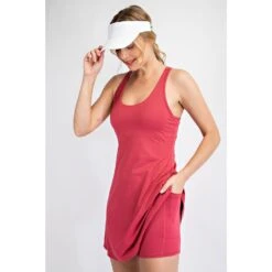 Coral Tennis Romper